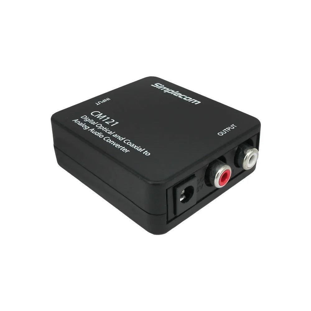 Digital Optical Toslink and Coaxial to Analog RCA Converter