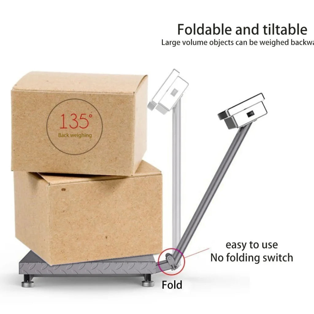 Digital Platform Scale Set Premium 2X 150kg Electronic Computing Shop Postal Weight - Black