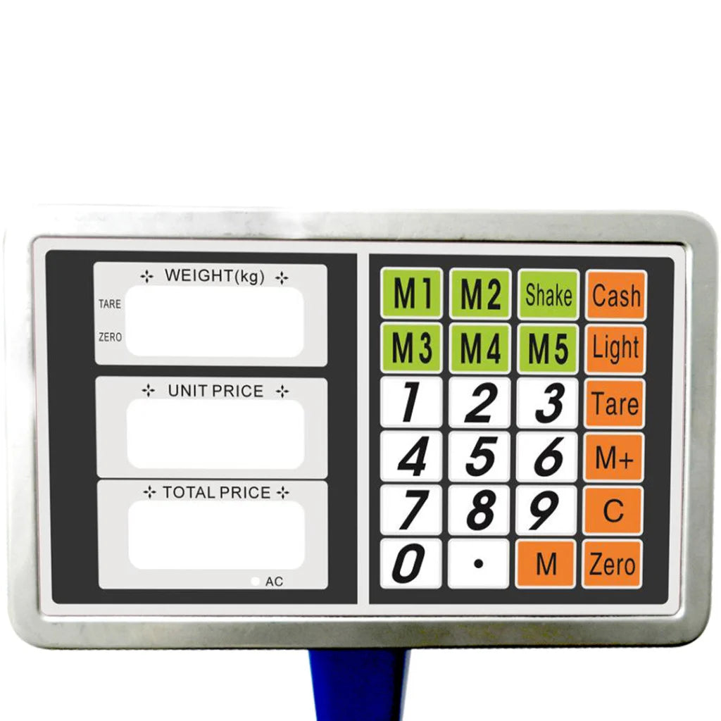 Digital Platform Scale Set Premium 2X 150kg Electronic Computing Shop Postal Weight - Blue