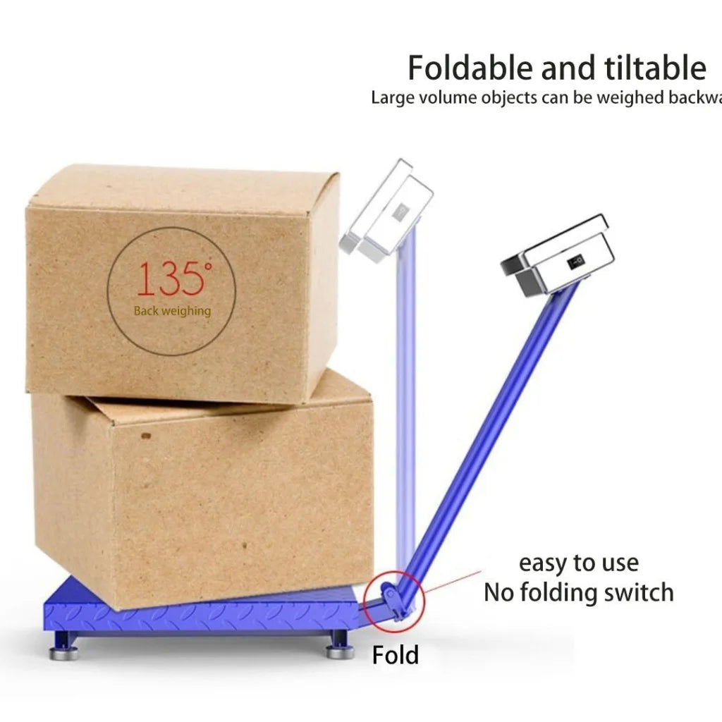 Digital Platform Scale Set Premium 4X 300kg Electronic Computing Shop Postal Weight - Blue