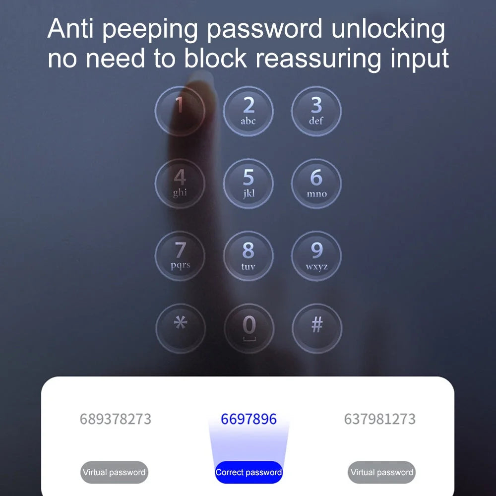 Digital Smart Door Lock Fingerprint APP Key Card Password