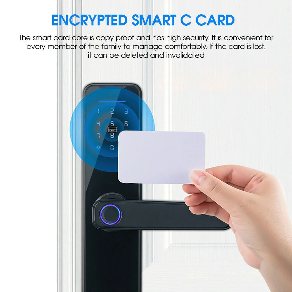Digital Smart Door Lock Fingerprint APP Key Card Password