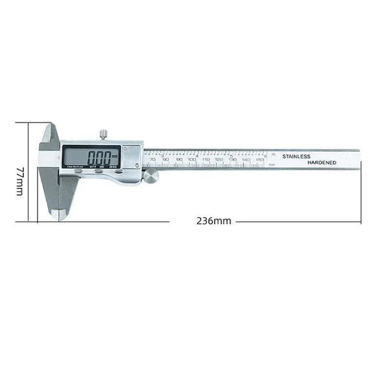 Digital Stainless Steel Vernier Caliper - Lcd Display