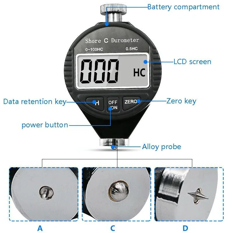 Digital Tire Hardness Meter - Plastic & Rubber - Tools >