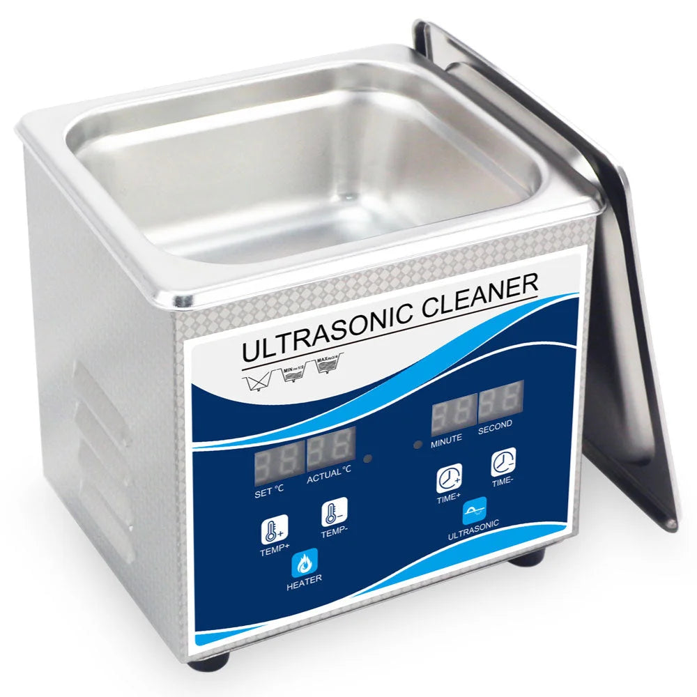 Digital Ultrasonic Cleaner 1.3L Jewelry Ultra Sonic Bath Degas Parts Cleaning