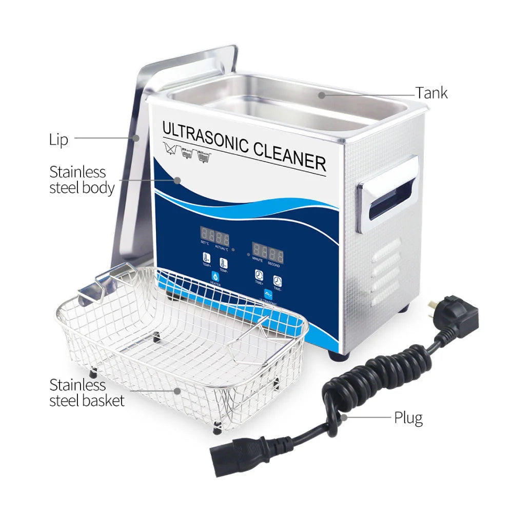 Digital Ultrasonic Cleaner 3 2L Jewelry
