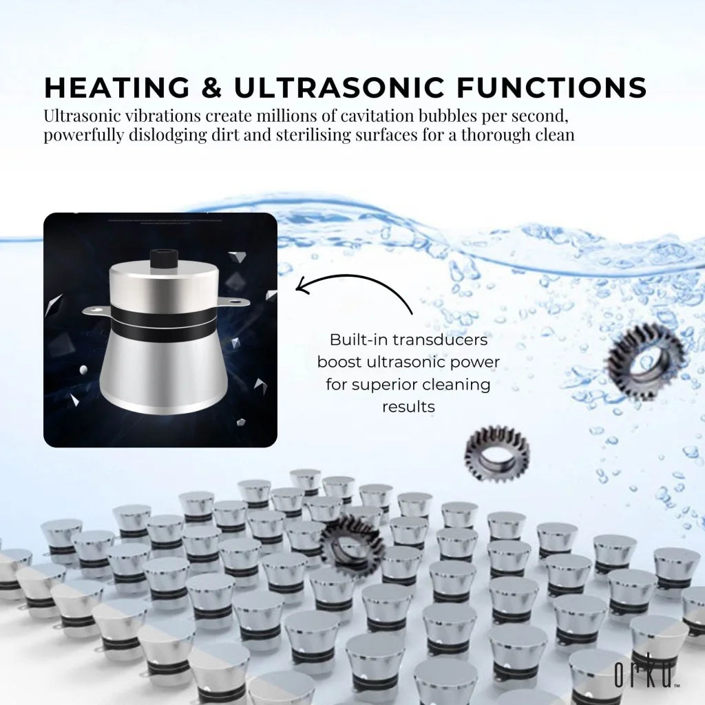 Digital Ultrasonic Cleaner 30L Jewelry Ultra Sonic Bath Degas