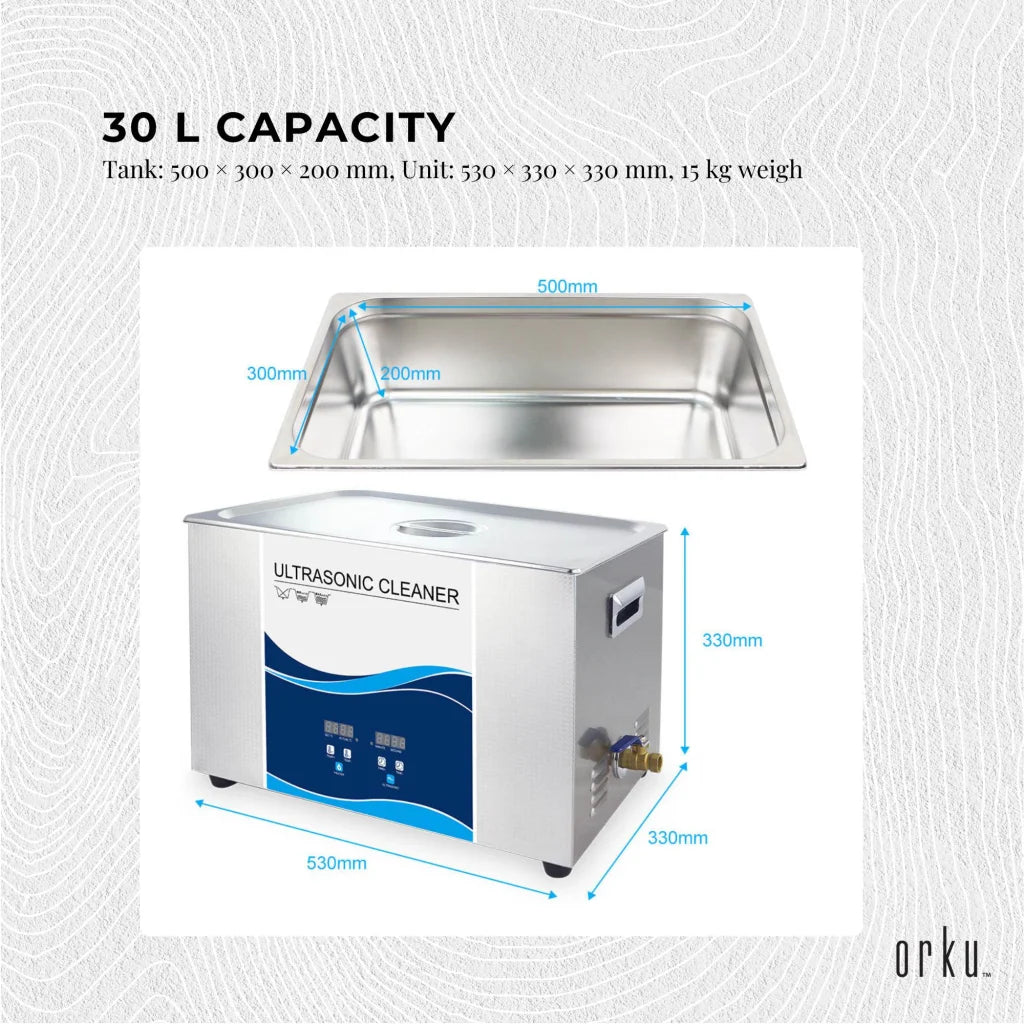 Digital Ultrasonic Cleaner 30L Jewelry Ultra Sonic Bath