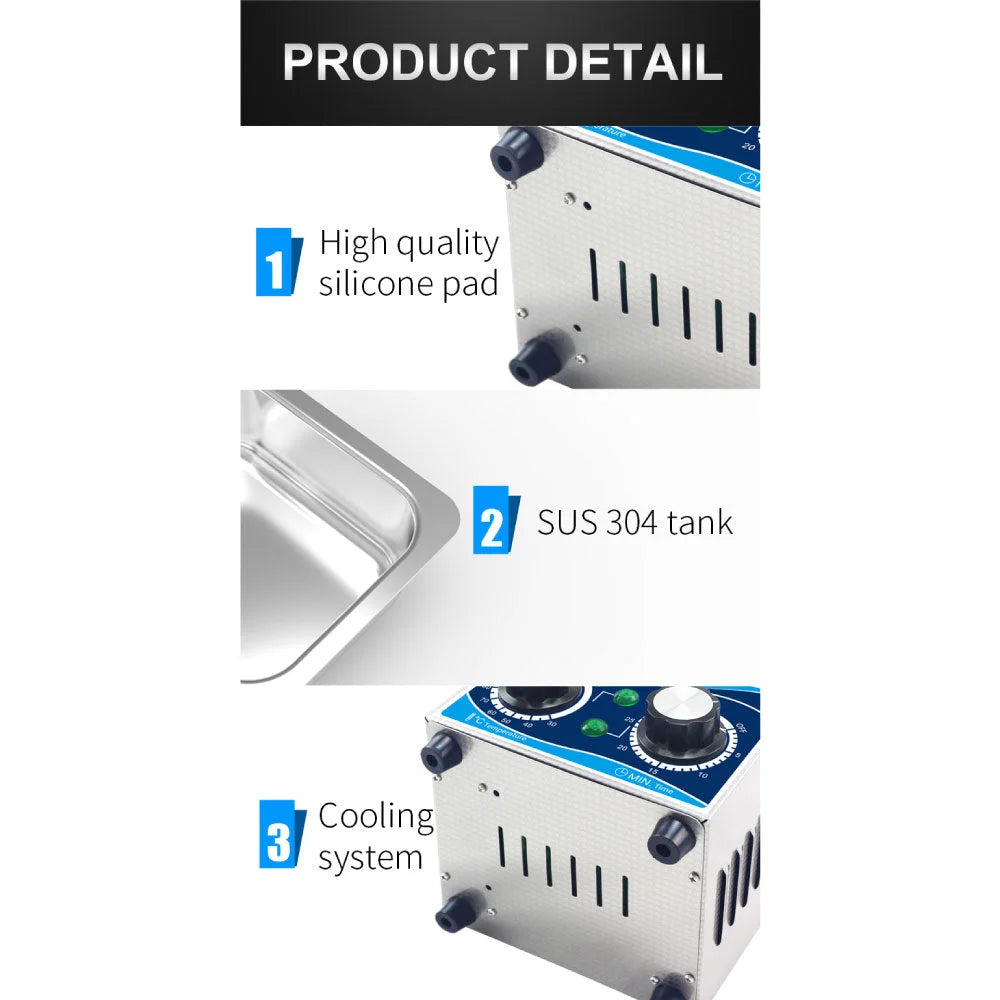 Digital Ultrasonic Cleaner 6.5L Jewelry Ultra Sonic Bath