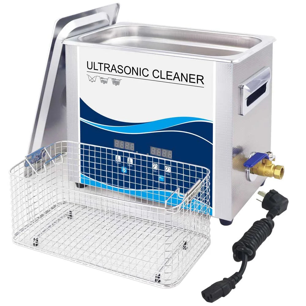 Digital Ultrasonic Cleaner 6.5L Jewelry Ultra Sonic Bath Degas Parts Cleaning