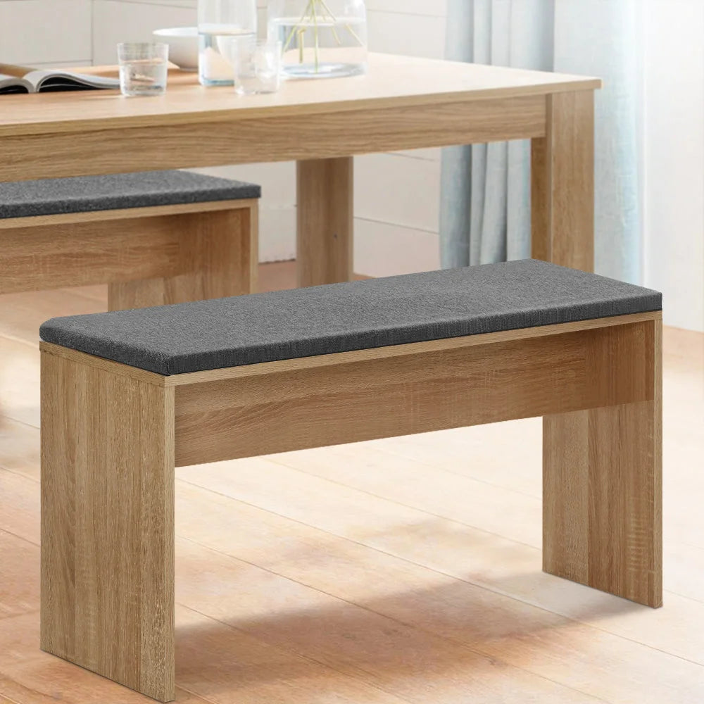 90cm dining bench natu with material finish and practical fittings