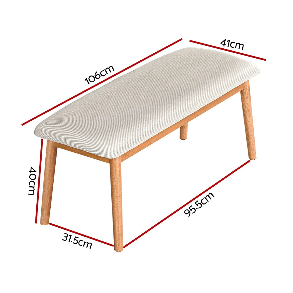 Dining Bench Upholstered Seat Stool Chair Cushion Furniture