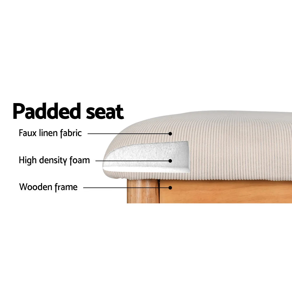 Dining Bench Upholstered Seat Stool Chair Cushion Furniture