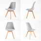 Dining Cafe Chair Set of 4 Grey Retro Padded Seat - La Bella