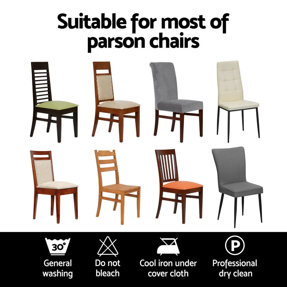 Dining Chair Covers Set of 6 Slipcovers Spandex Stretch