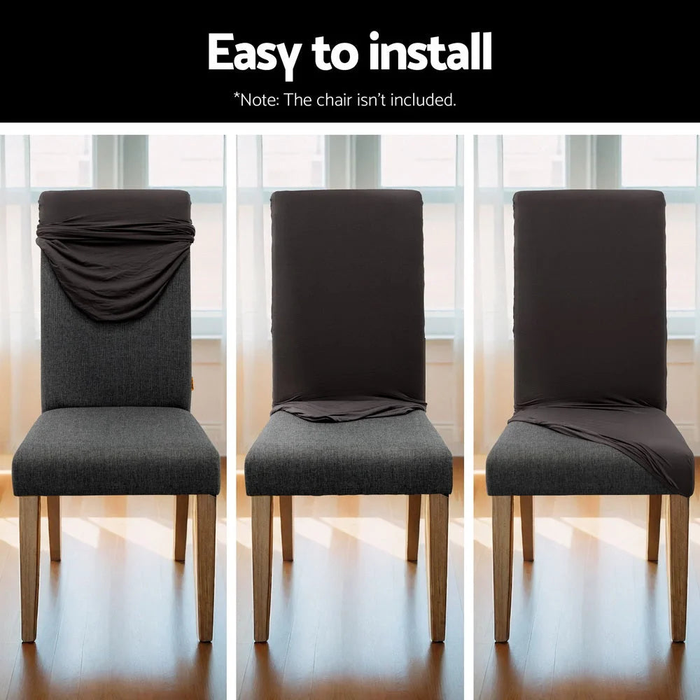 Dining Chair Covers Set of 6 Slipcovers Spandex Stretch