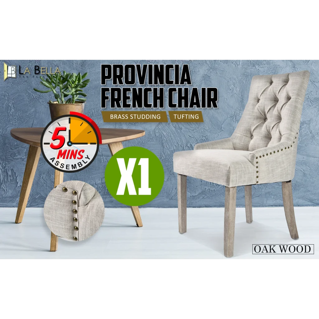 Cream dining chair french with chair legs and seat detailing