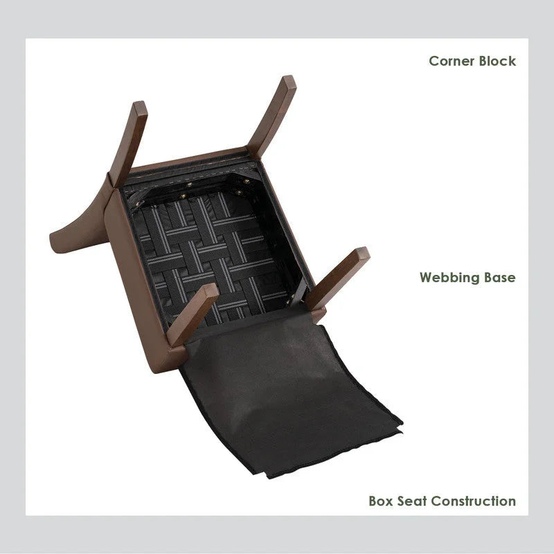 Dining Chair Mesi - Set of 2 - Cocoa Legs Mocha Upholstery