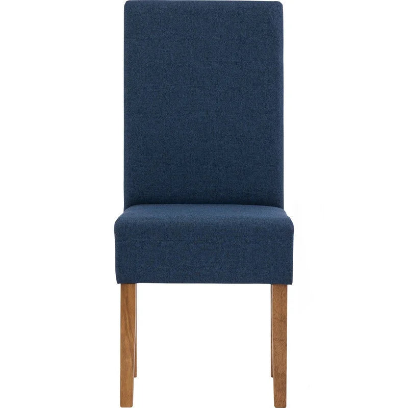 Dining Chair Mesi - Set of 2 - Natural Legs Blue Challis