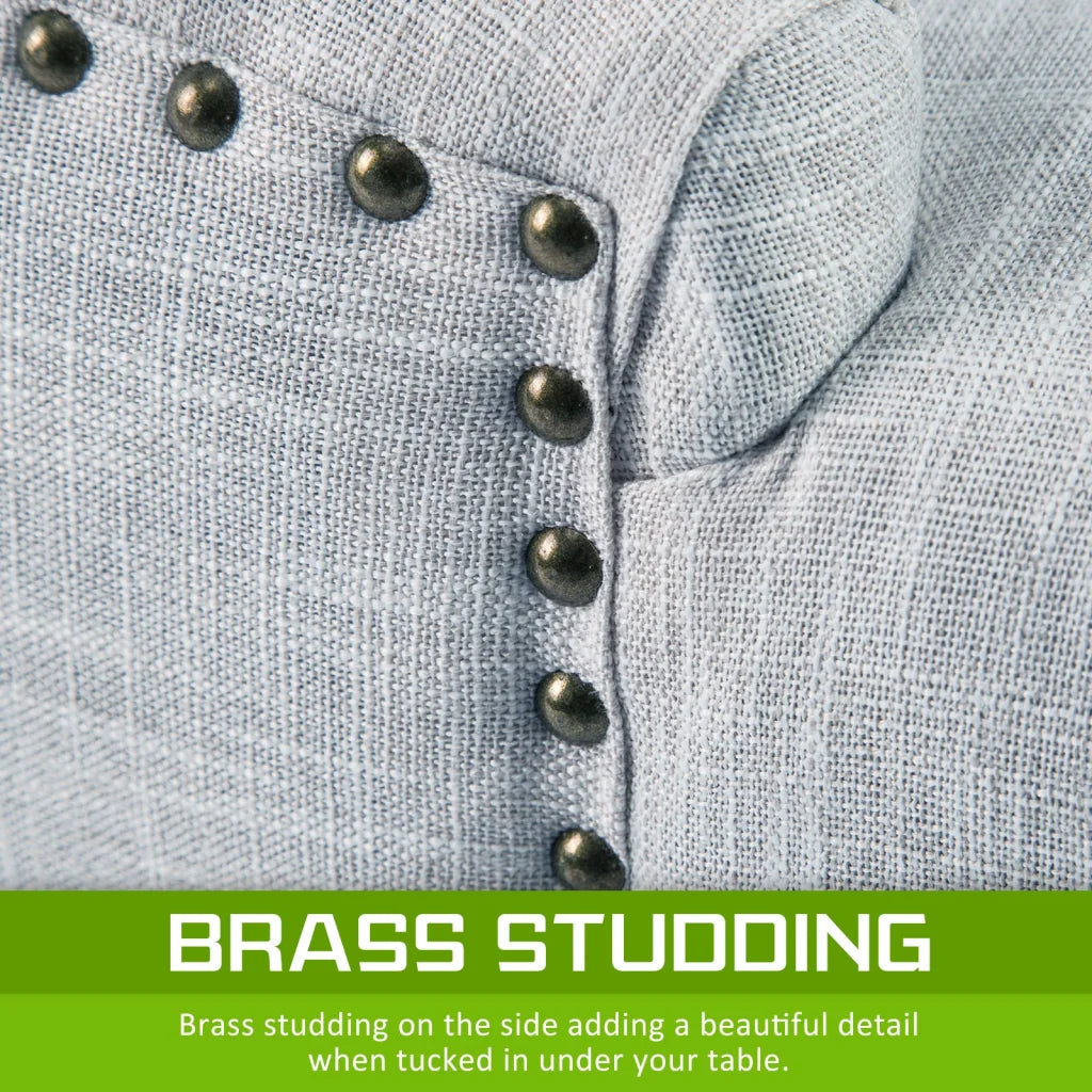 Dining Chair Set of 4 Grey French Provincial Amour Oak Leg