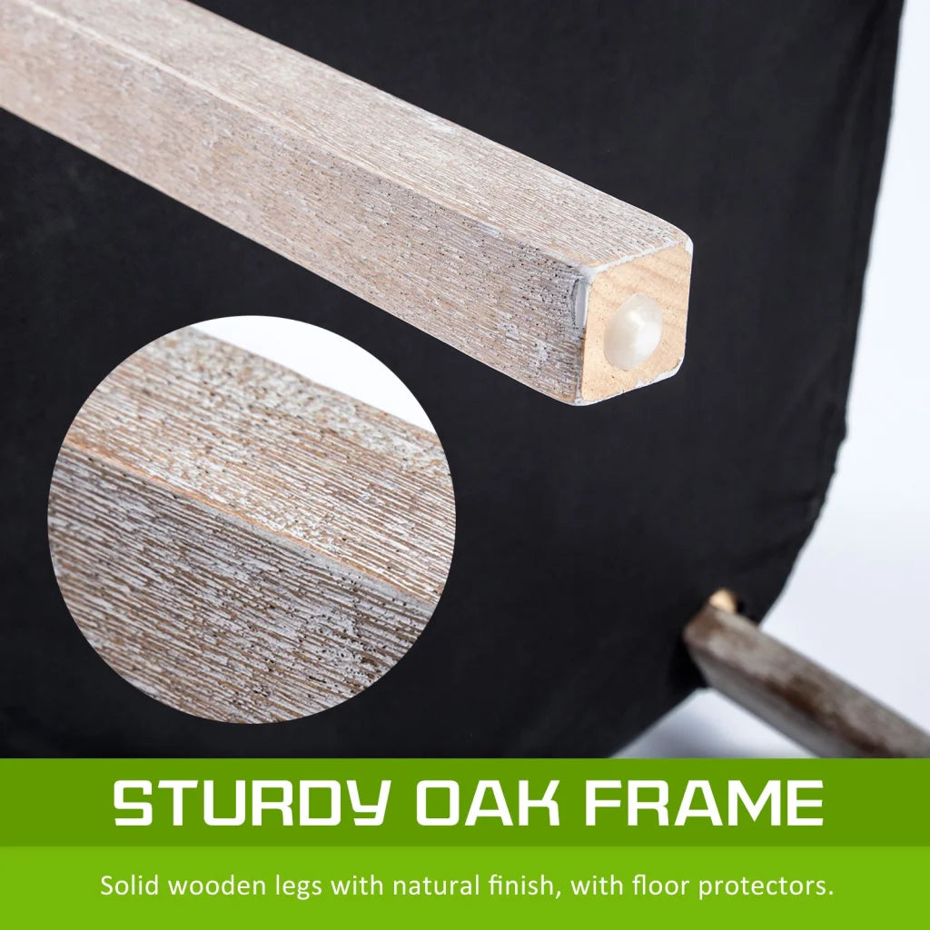 Dining Chair Set of 4 Grey French Provincial Amour Oak Leg