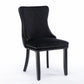 Dining Chairs 4x Velvet Upholstered Tufted Studs Trim Solid