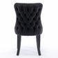 Dining Chairs 4x Velvet Upholstered Tufted Studs Trim Solid