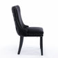 Dining Chairs 4x Velvet Upholstered Tufted Studs Trim Solid