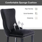 Dining Chairs 8x Velvet Upholstered Tufted Studs Trim Solid