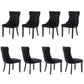 Dining Chairs 8x Velvet Upholstered Tufted Studs Trim Solid