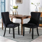 Dining Chairs 8x Velvet Upholstered Tufted Studs Trim Solid