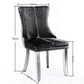 Dining Chairs 8x Velvet Upholstered Tufted Studs Trim Solid