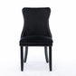 Dining Chairs 8x Velvet Upholstered Tufted Studs Trim Solid