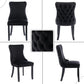 Dining Chairs 8x Velvet Upholstered Tufted Studs Trim Solid