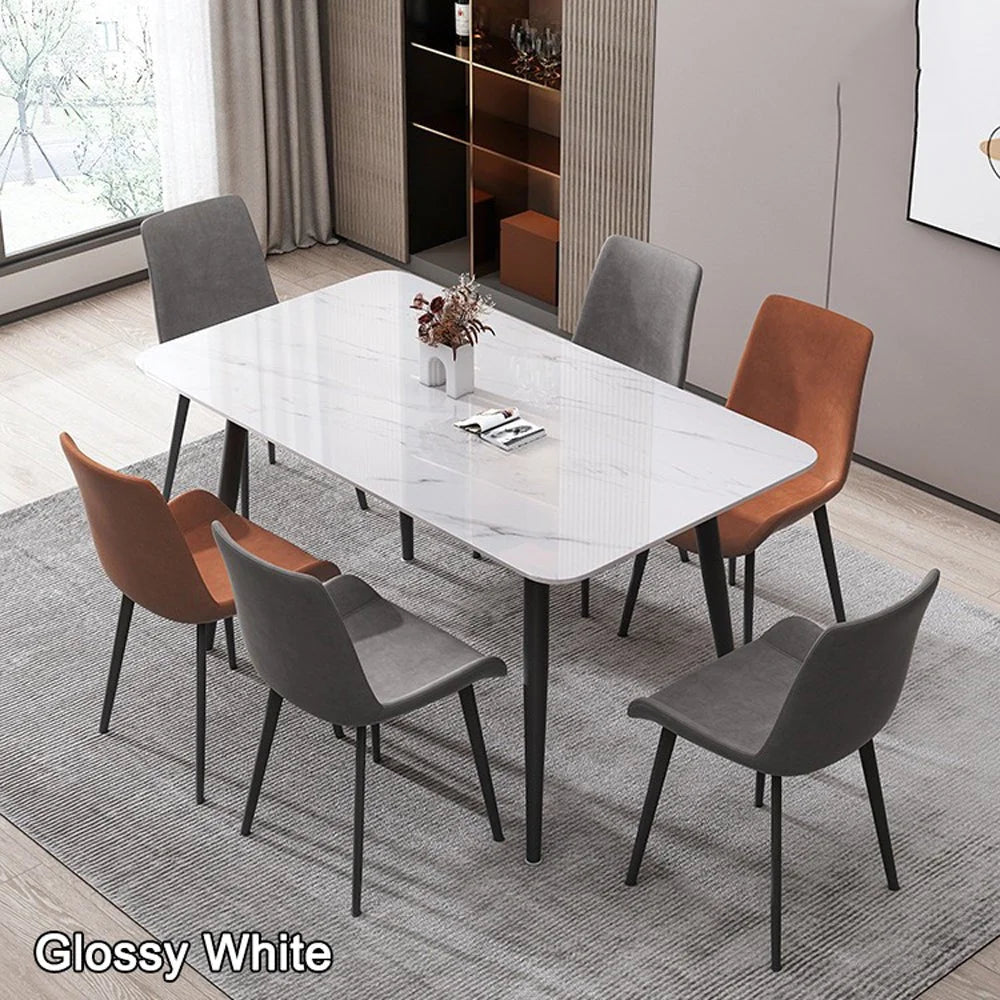 Dining Chairs Minimal List PU Retro Cafe Kitchen Modern