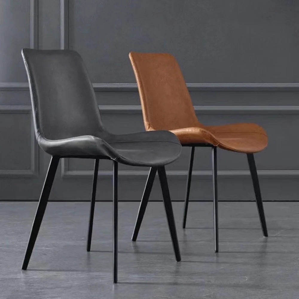 Dining Chairs Minimal List PU Retro Cafe Kitchen Modern