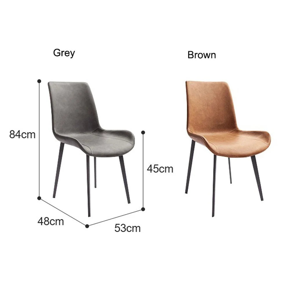 Dining Chairs Minimal List PU Retro Cafe Kitchen Modern