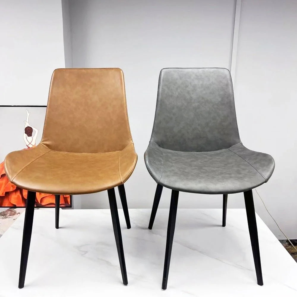 Dining Chairs Minimal List PU Retro Cafe Kitchen Modern