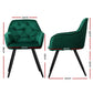 Dining Chairs Set of 2 Calivia Kitchen Upholstered Velvet
