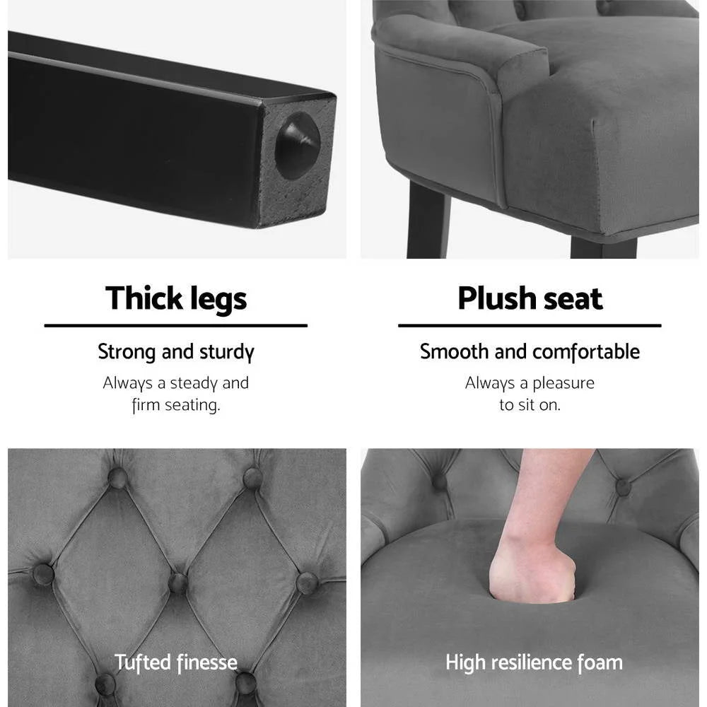 Dining Chairs Set of 2 French Provincial Retro Chair Wooden