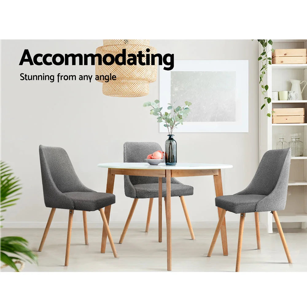 Dining Chairs Set of 2 Replica Beech Wooden Timber Chair