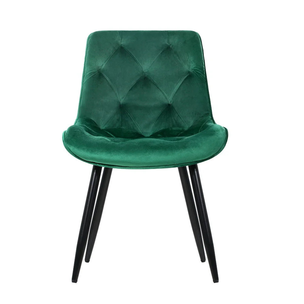 Dining chairs set with starlyn velvet kitchen padded seat
