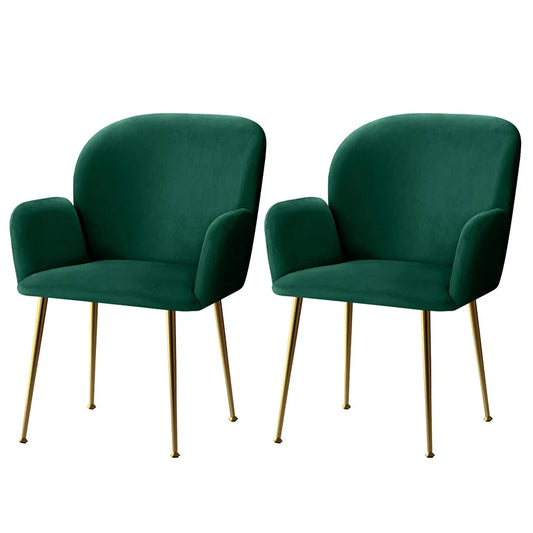 Dining Chairs Set of 2 Velvet - Green Kynsee