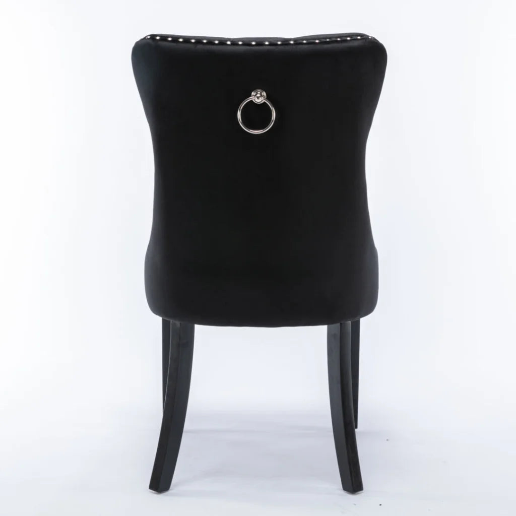 Dining Chairs Set of 2 Velvet Upholstered Tufted Kitchen