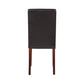 Dining Chairs Set of 2 Wooden Frame Brown Leatherette
