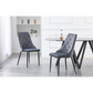 Dining Chairs Set of 4 Button Tufted Grey - Furniture