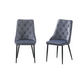 Dining Chairs Set of 4 Button Tufted Grey - Furniture