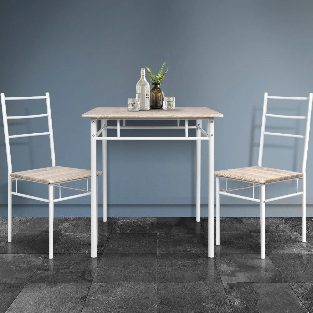 Dining Set 3 Piece natural 258