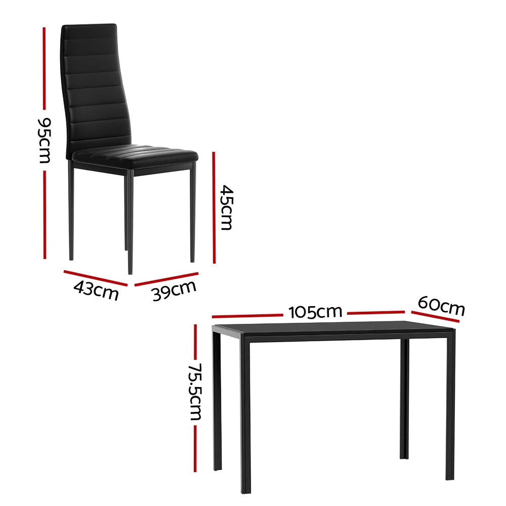 Black wooden 4 5 dining table for dining room meals