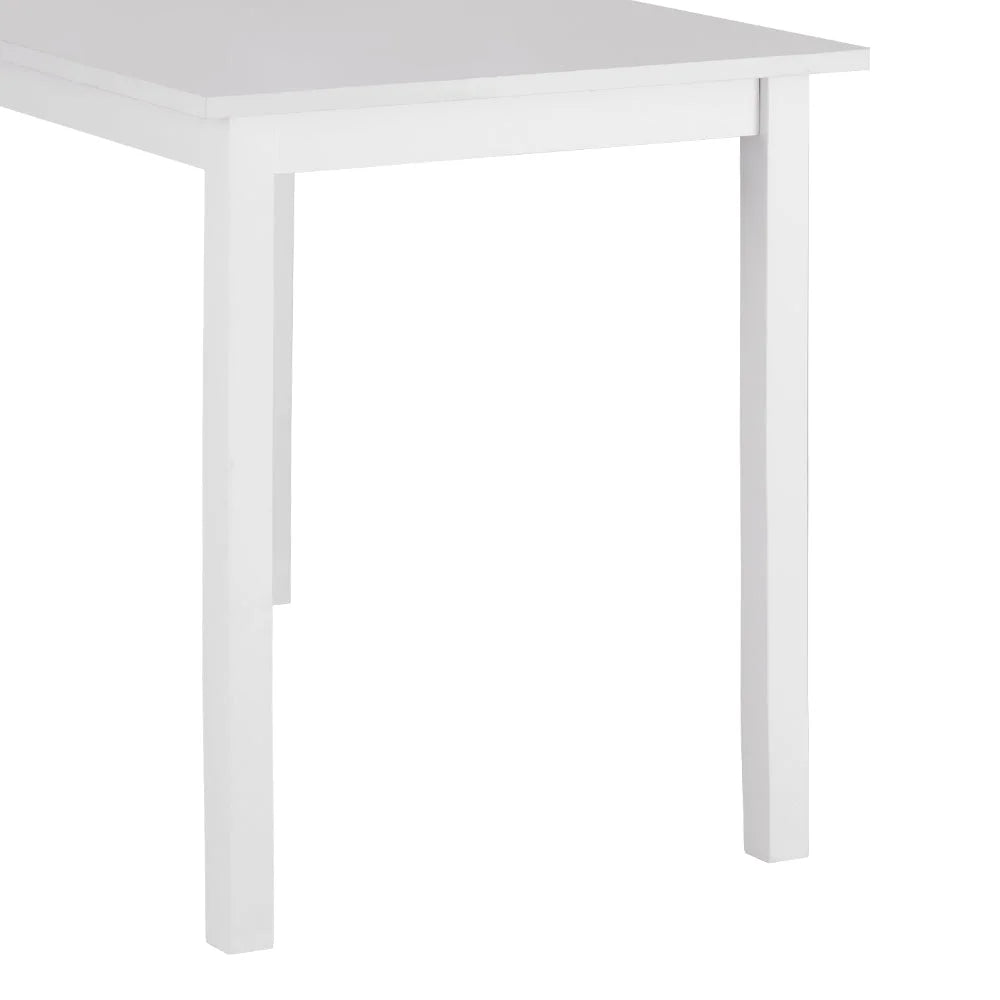 Dining Set Table with 4 Chairs - White 5-Piece Cafe Set